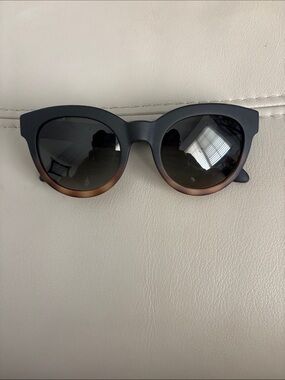 TOMS Florentin Matte Black, Tortiose, and Green Polorized Lens Sunglasses